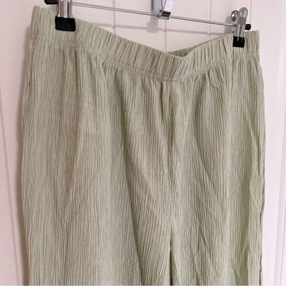 Mango Straight Lyocell Pants Pastel Green - Picture 9 of 12